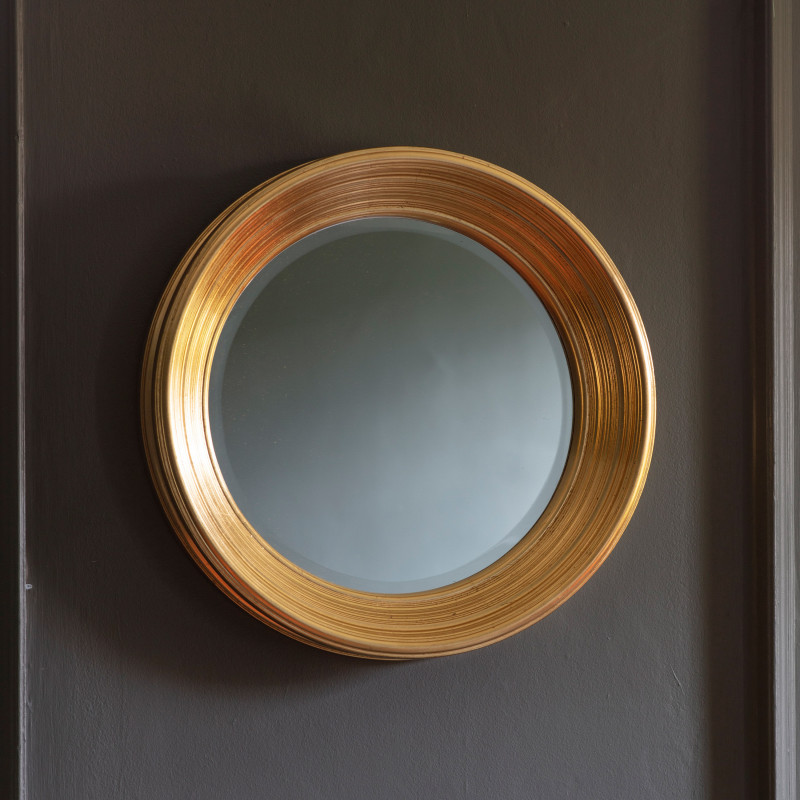 Chaplin Round Mirror Gold, Round Copper Mirror Uk