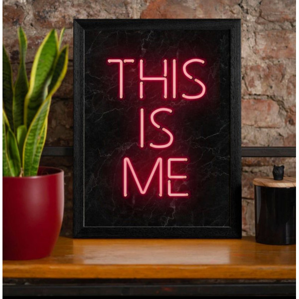 This is Me Neon Framed Print 